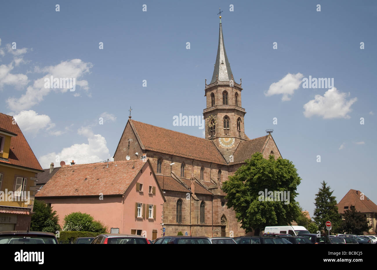 Soultz Alsace France EU St Maurice church in the centre of this former ...