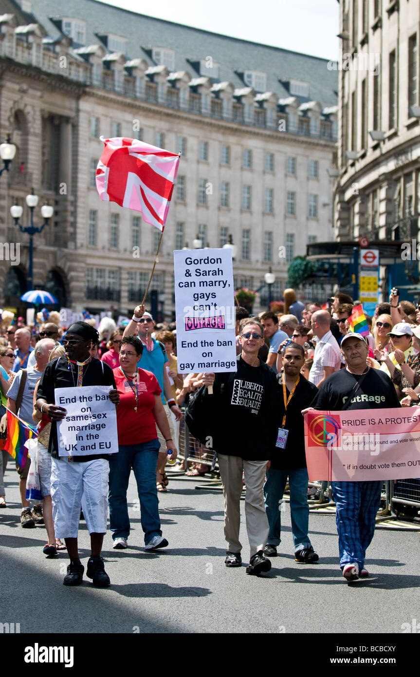 The Gay Pride March in London. Stock Photo