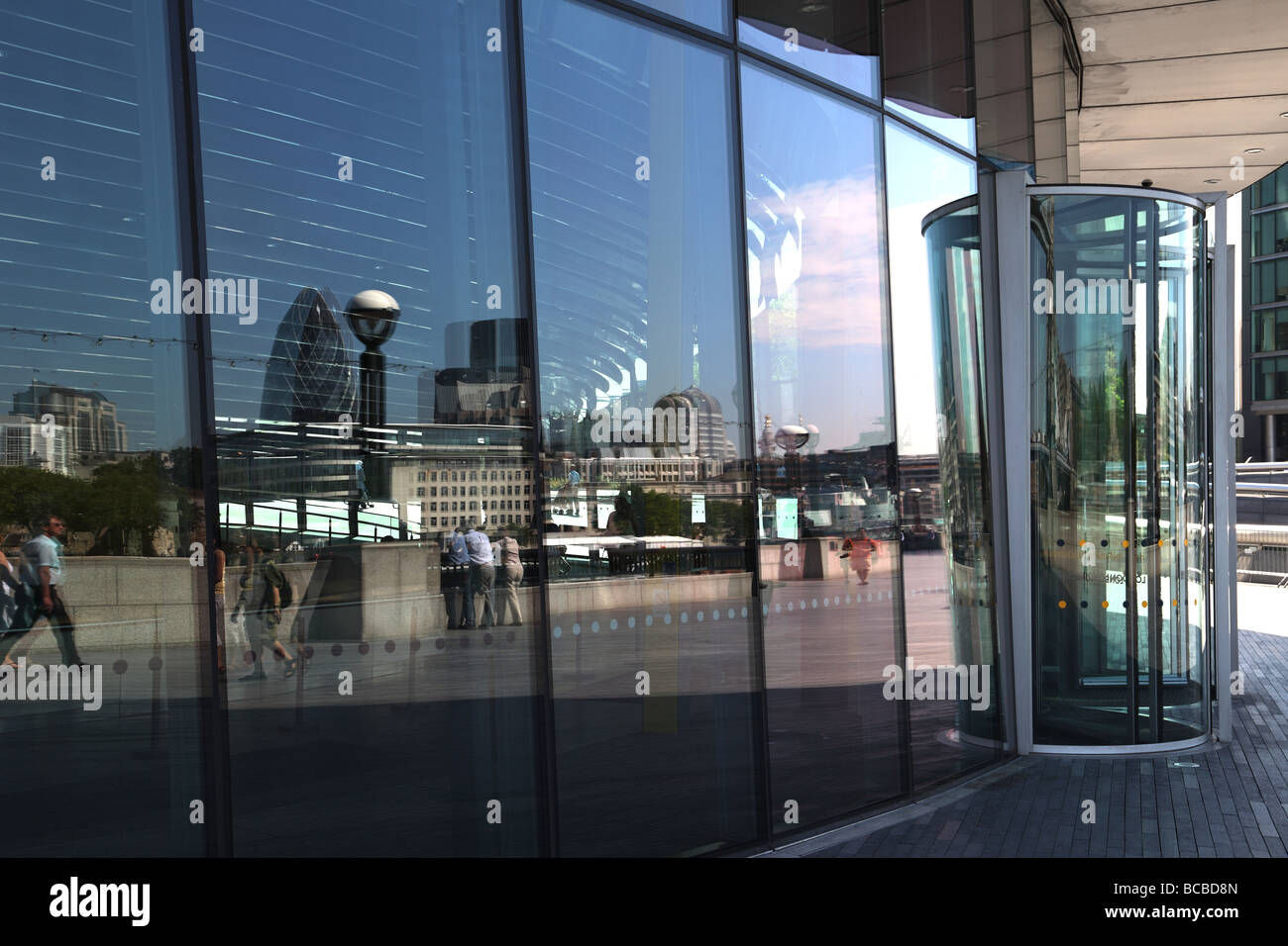 Reflections of the City of London skyline Stock Photo