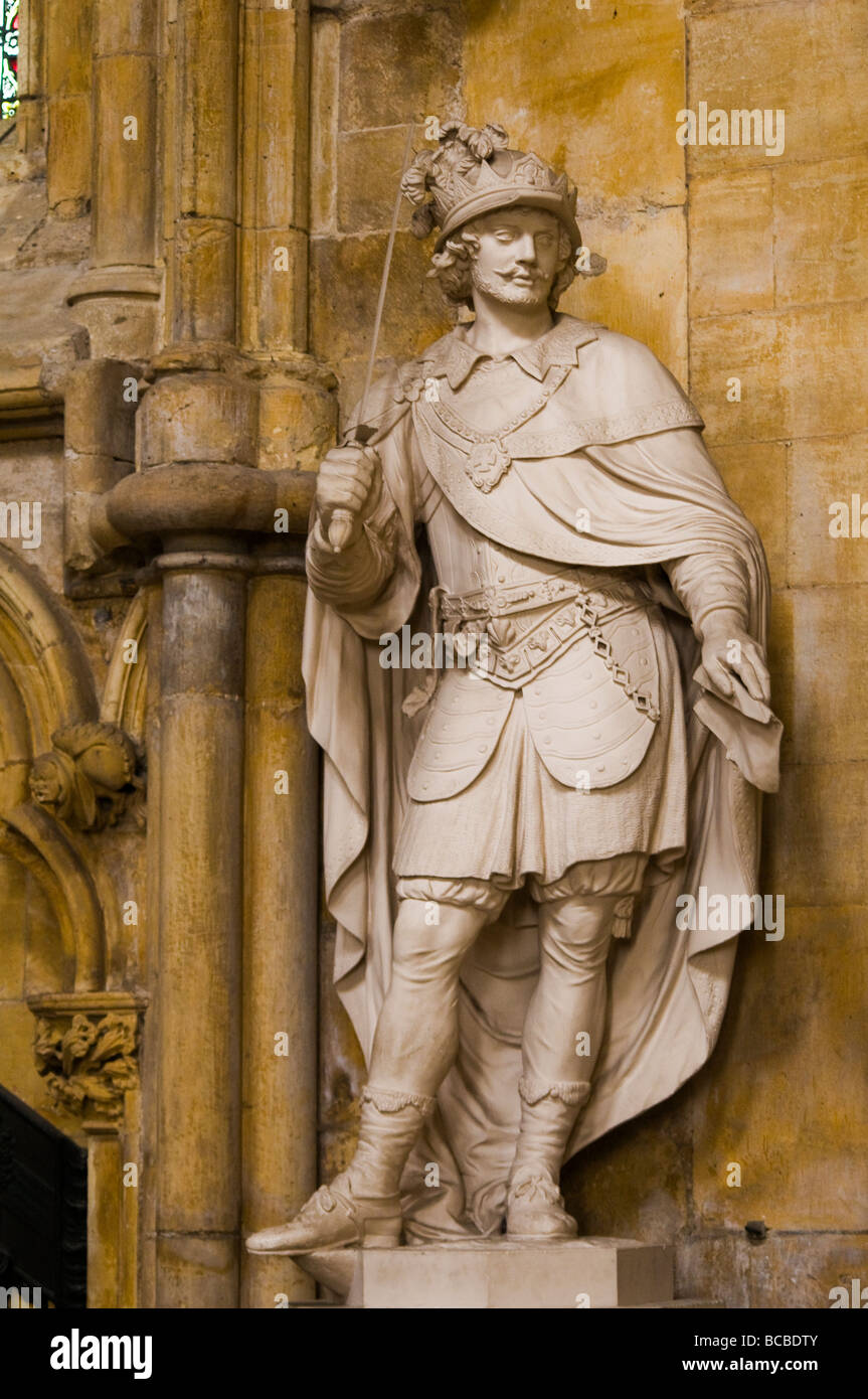 Statue of KIng Athelstan in Beverley Minster, East Yorkshire Stock