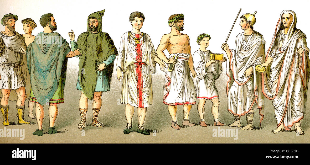 Roman peasants, two Roman travelers, a nobleman, two assistants at ...