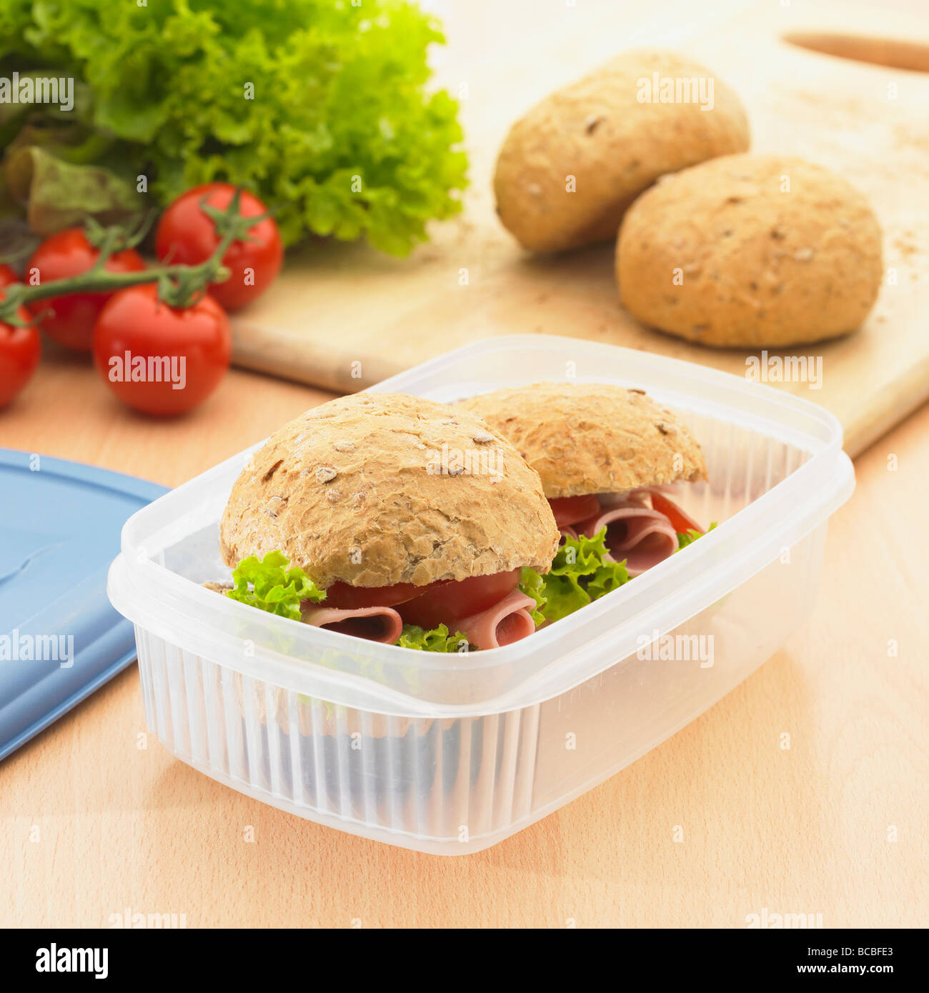 Healthy packed lunch. Stock Photo