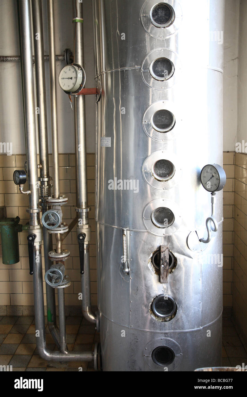 Farming community private distillery for distilling industiral alcohol from potatoes and grain, Munich, Germany Stock Photo