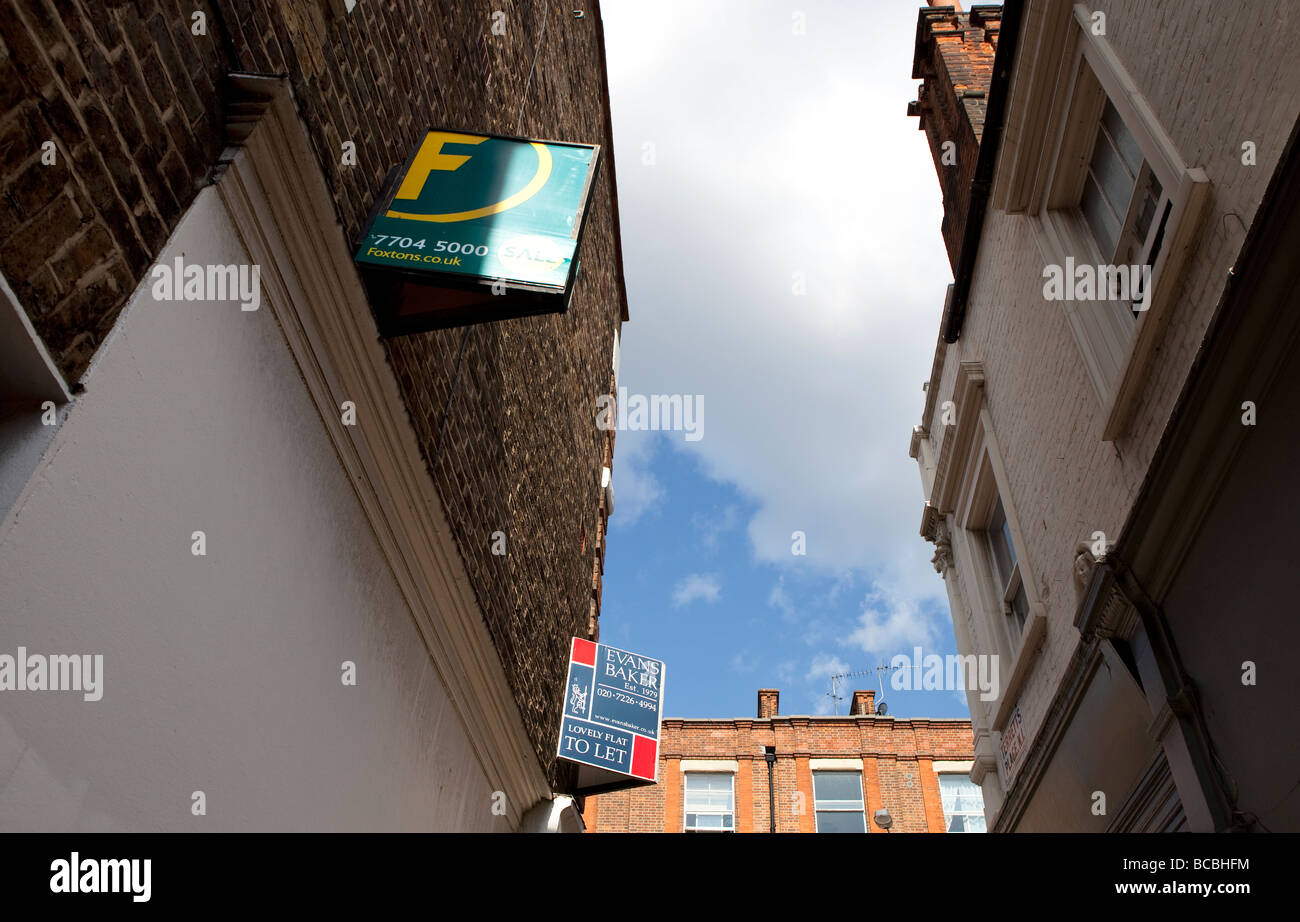 Foxton Estate Agent For Sale Signs Stock Photo Alamy