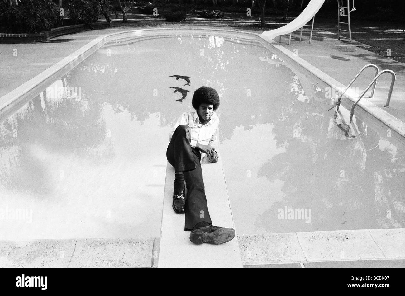 The Jackson Five at home in Los Angeles 23rd February 1973 Local Caption Tito Jackie Jermaine Marlon Michael Stock Photo