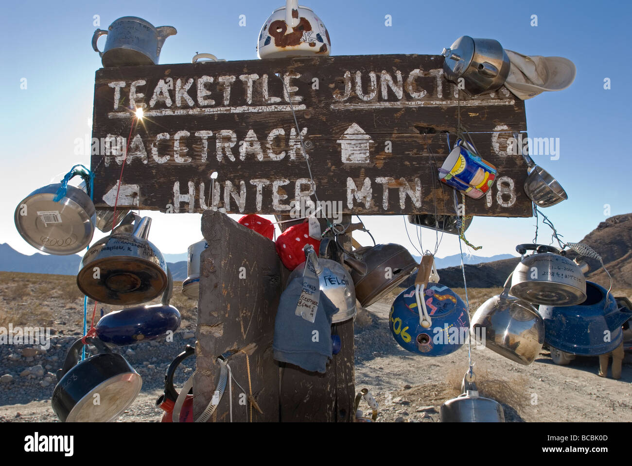Tea Kettle Junction on Racetrack Valley Road Stock Photo Alamy