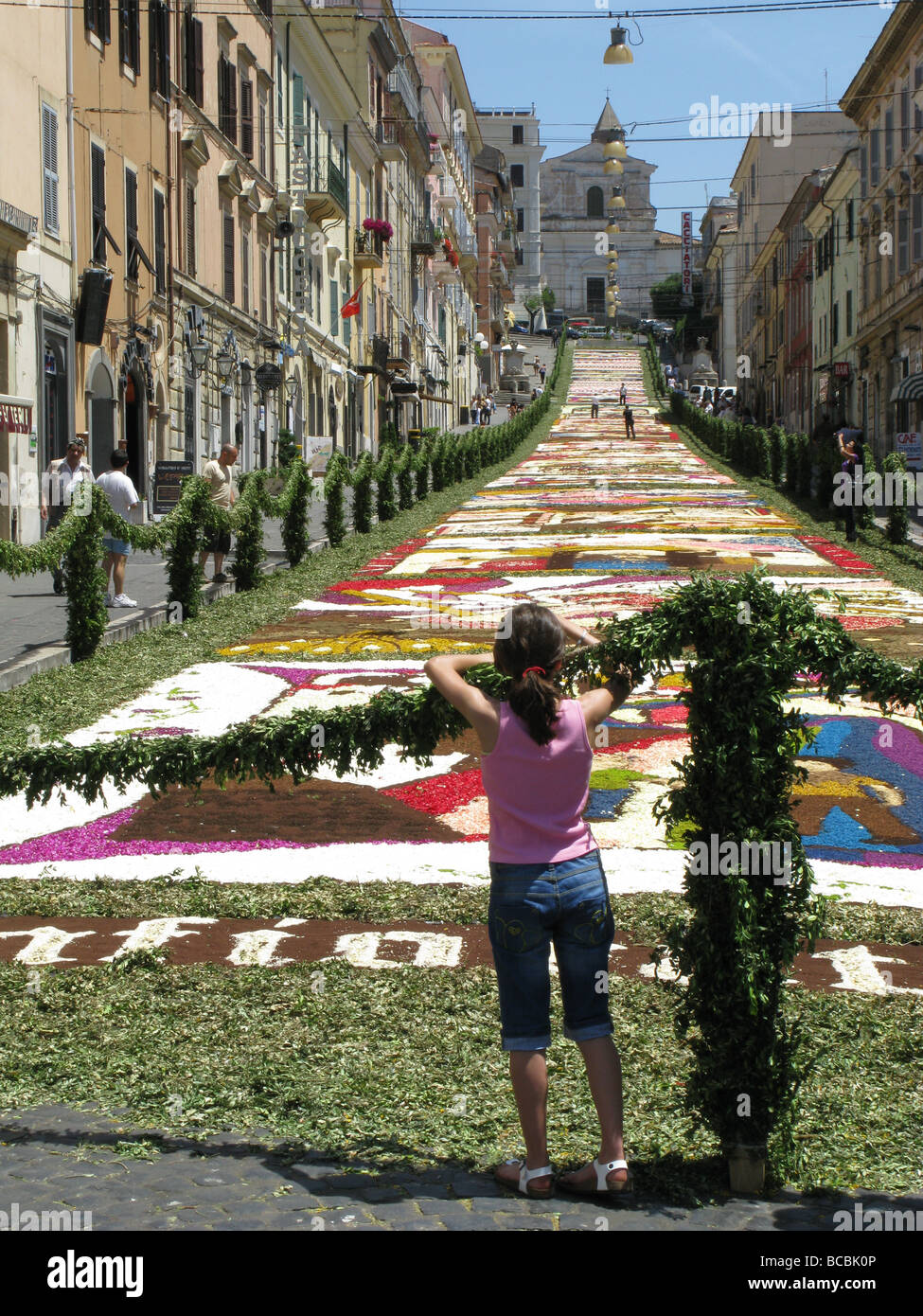 carnival infiorata flowers petals designs festival in genzano, lazio