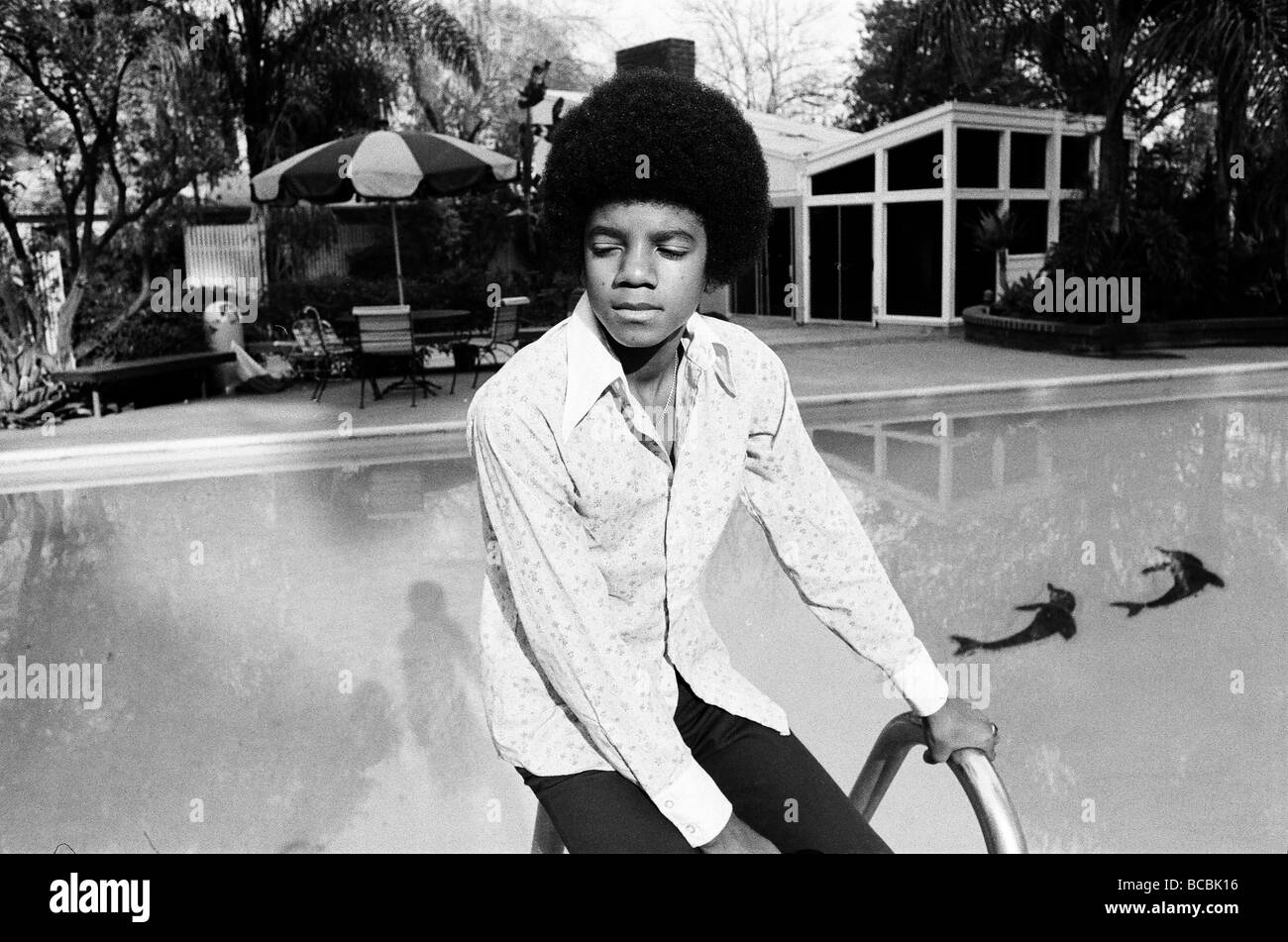 The Jackson Five at home in Los Angeles 23rd February 1973 Local Caption Tito Jackie Jermaine Marlon Michael Stock Photo
