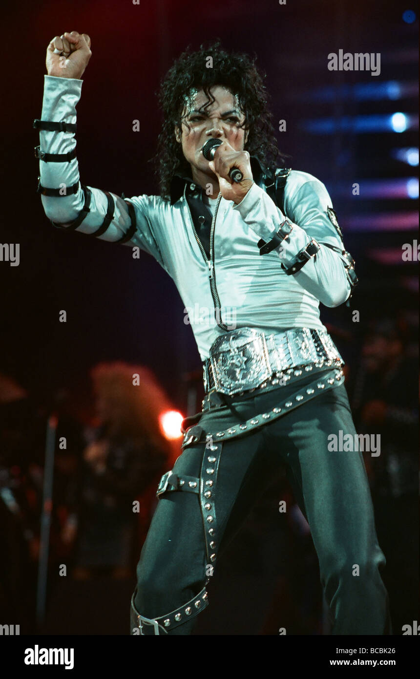 Michael Jackson in concert at Wembley 15th July 1988 Stock Photo