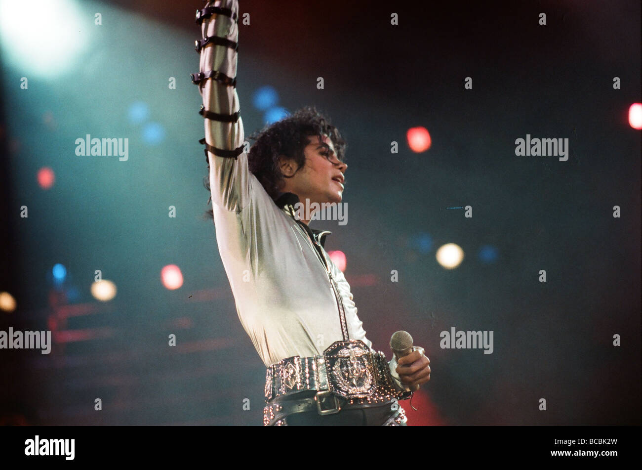 Michael Jackson Seen Here In Concert At Wembley 26th August 1988 Stock 