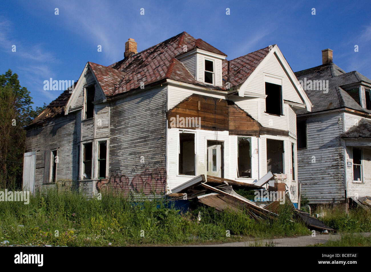 Vacant Dwellings West side of Detroit Michigan USA Stock Photo Alamy