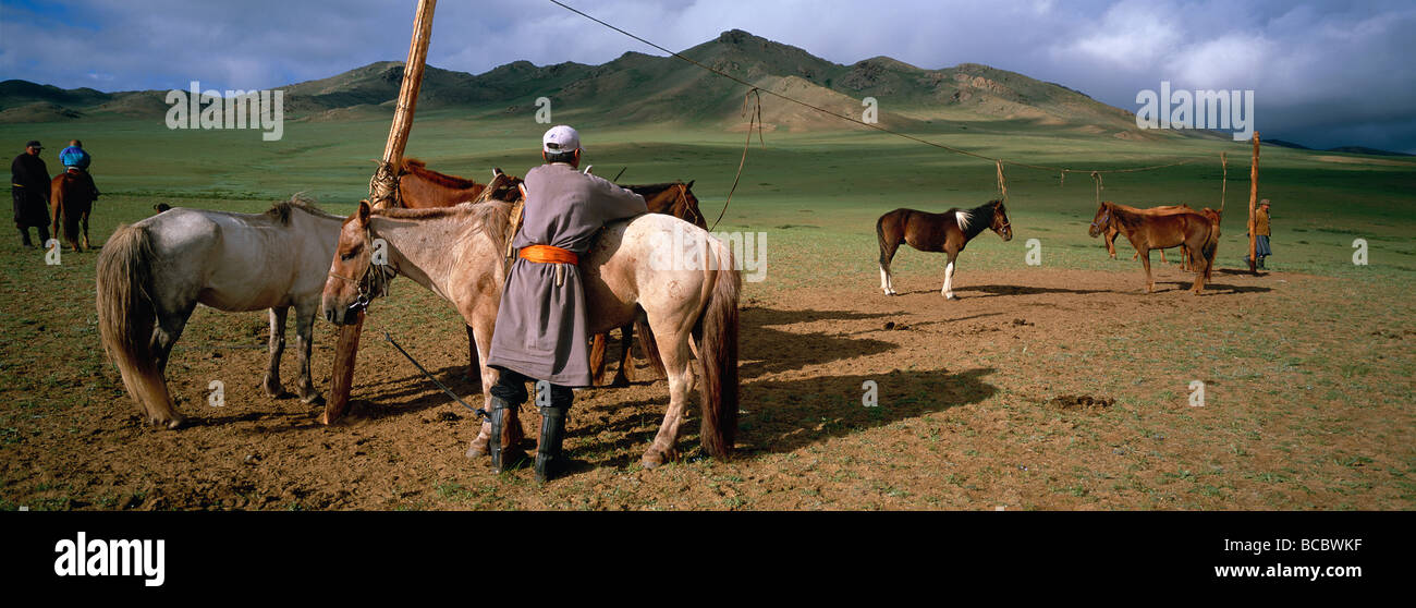 Mongolia, Arkhangai Province, nomad horseman Stock Photo - Alamy