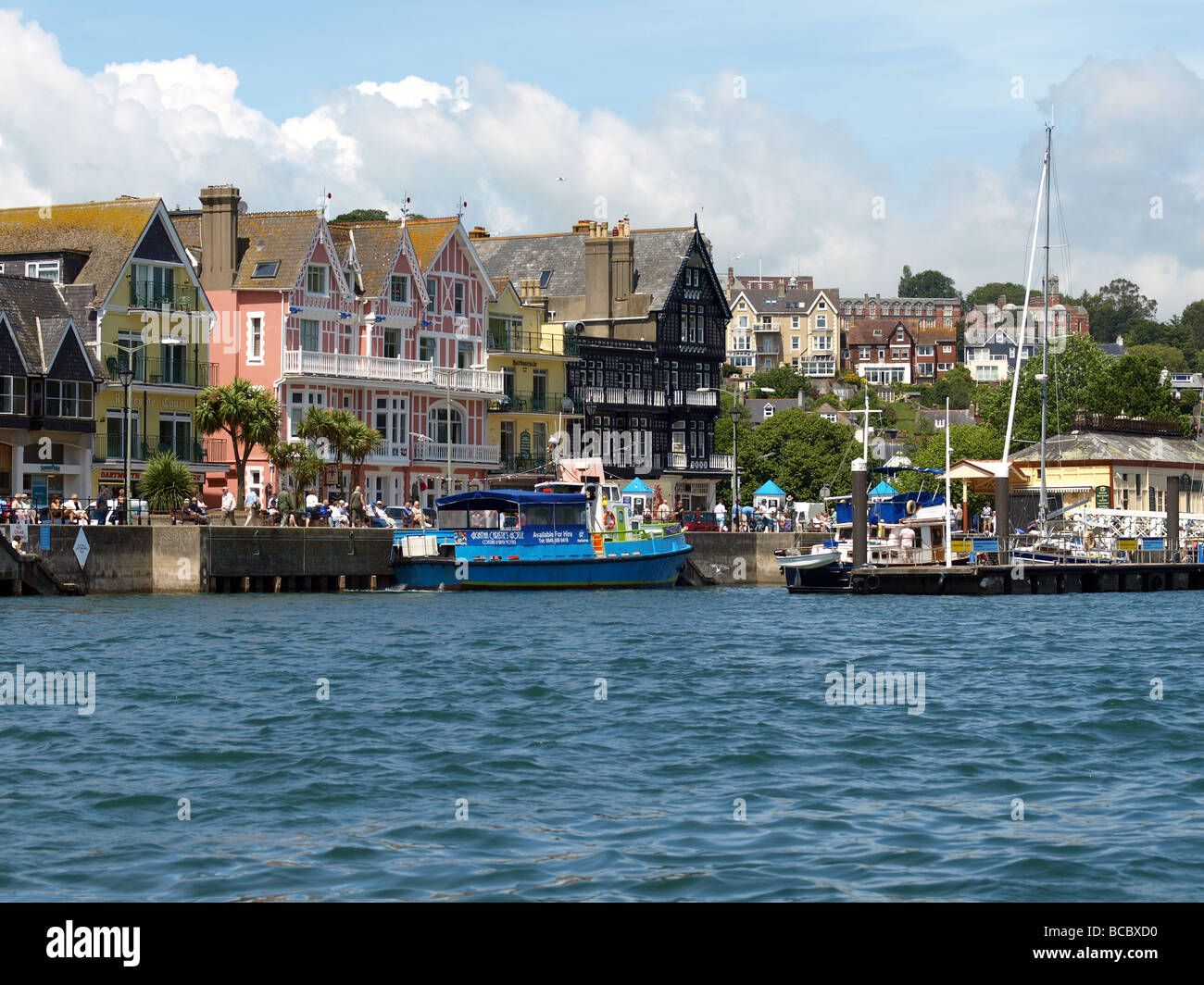 Dartmouth from the ferry,Devon.. Stock Photo