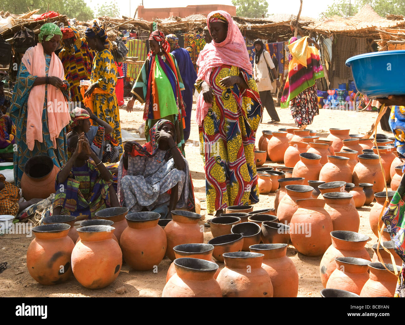 Burkina Faso. Sahel. Weekly market of Gorom-Gorom. Stock Photo