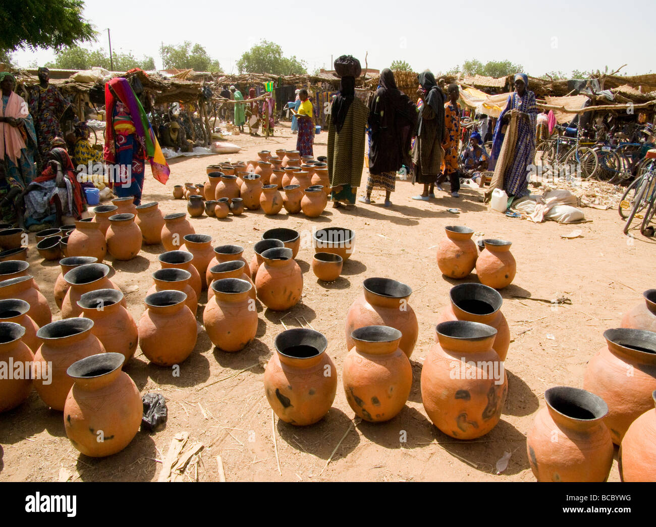 Burkina Faso. Sahel. Weekly market of Gorom-Gorom. Stock Photo