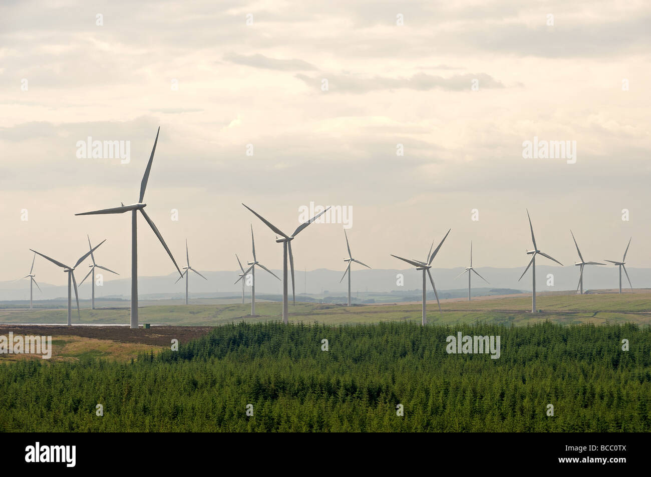 Wind farm, Scotland. Stock Photo