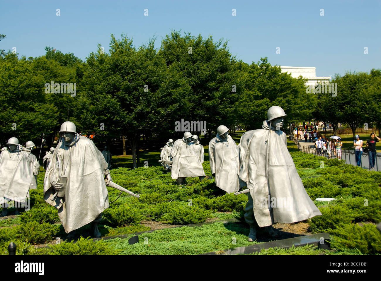 soldiers advancing bronze statues Korean War Veterans Memorial Washington DC Washington DC