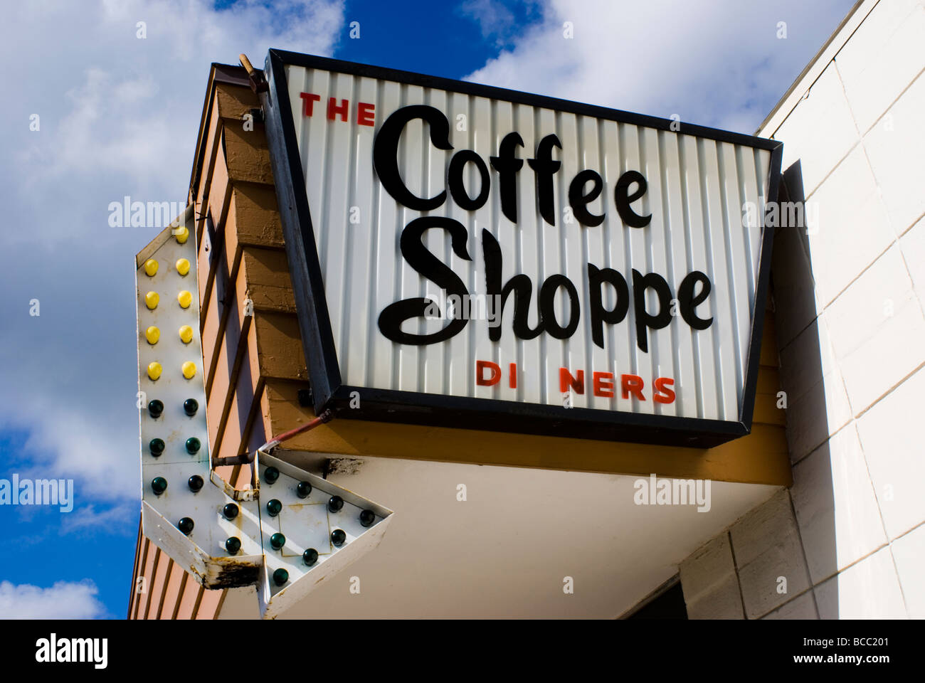 Coffee Shoppe diner sign in Titusville, Florida Stock Photo Alamy