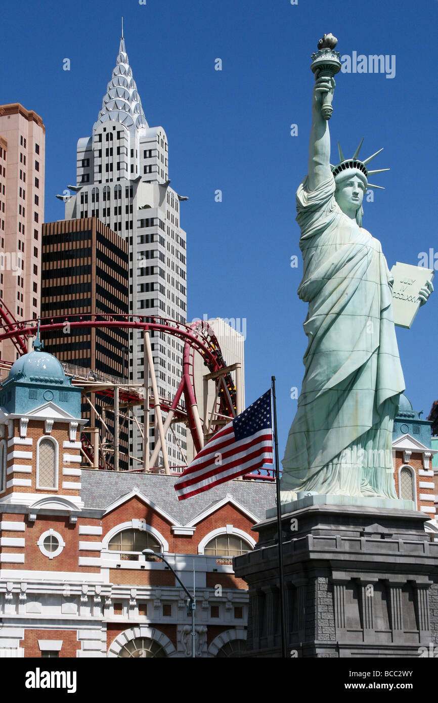 Statue of Liberty at New York New York Casino on The Strip, Las Vegas,Nevada Stock Photo