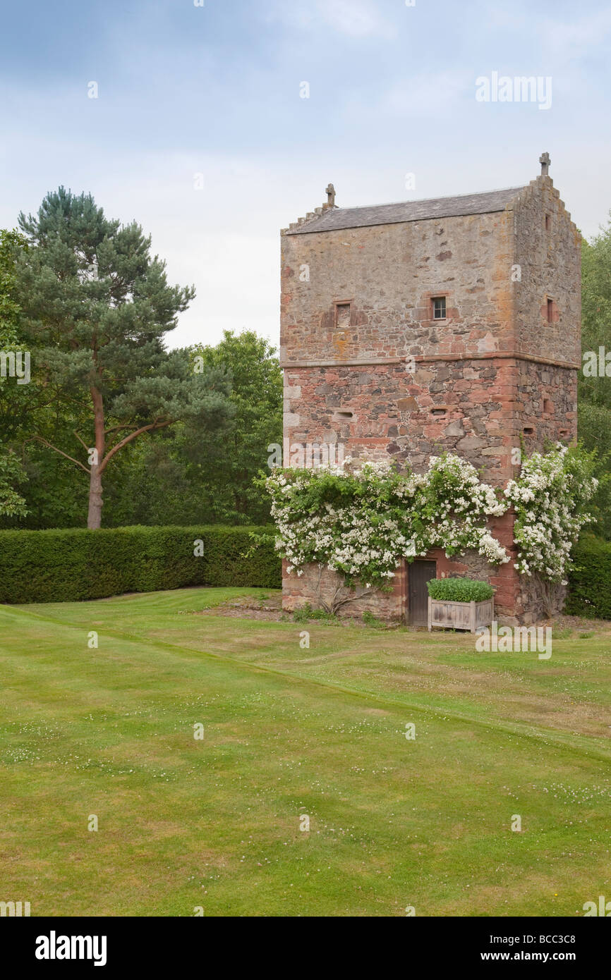 Corbet Tower, fortified house, Morebattle Stock Photo - Alamy