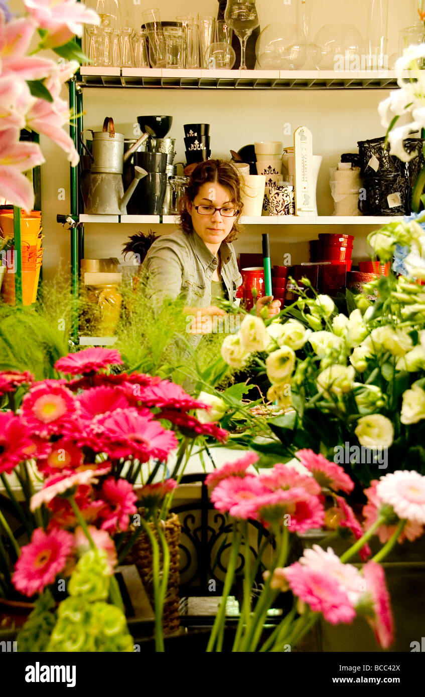 French flower shop hires stock photography and images Alamy