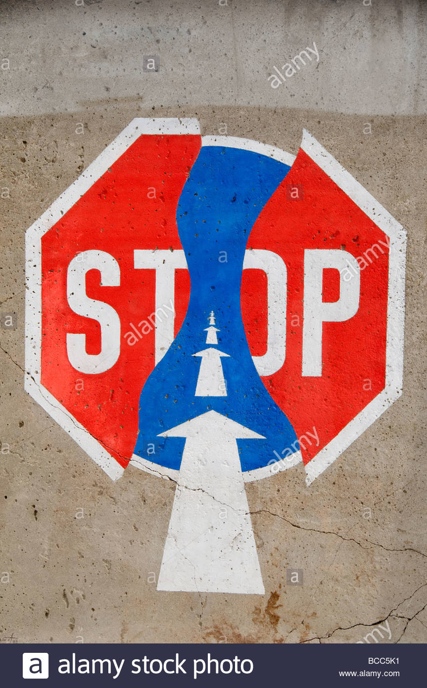 Berlin Wall Iron Curtain German West East Germany Stock Photo