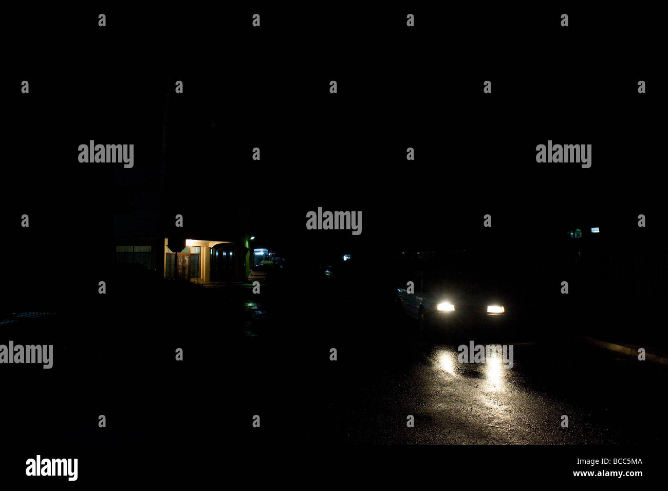 Car head lights at night Kisumu Kenya Africa Stock Photo Alamy