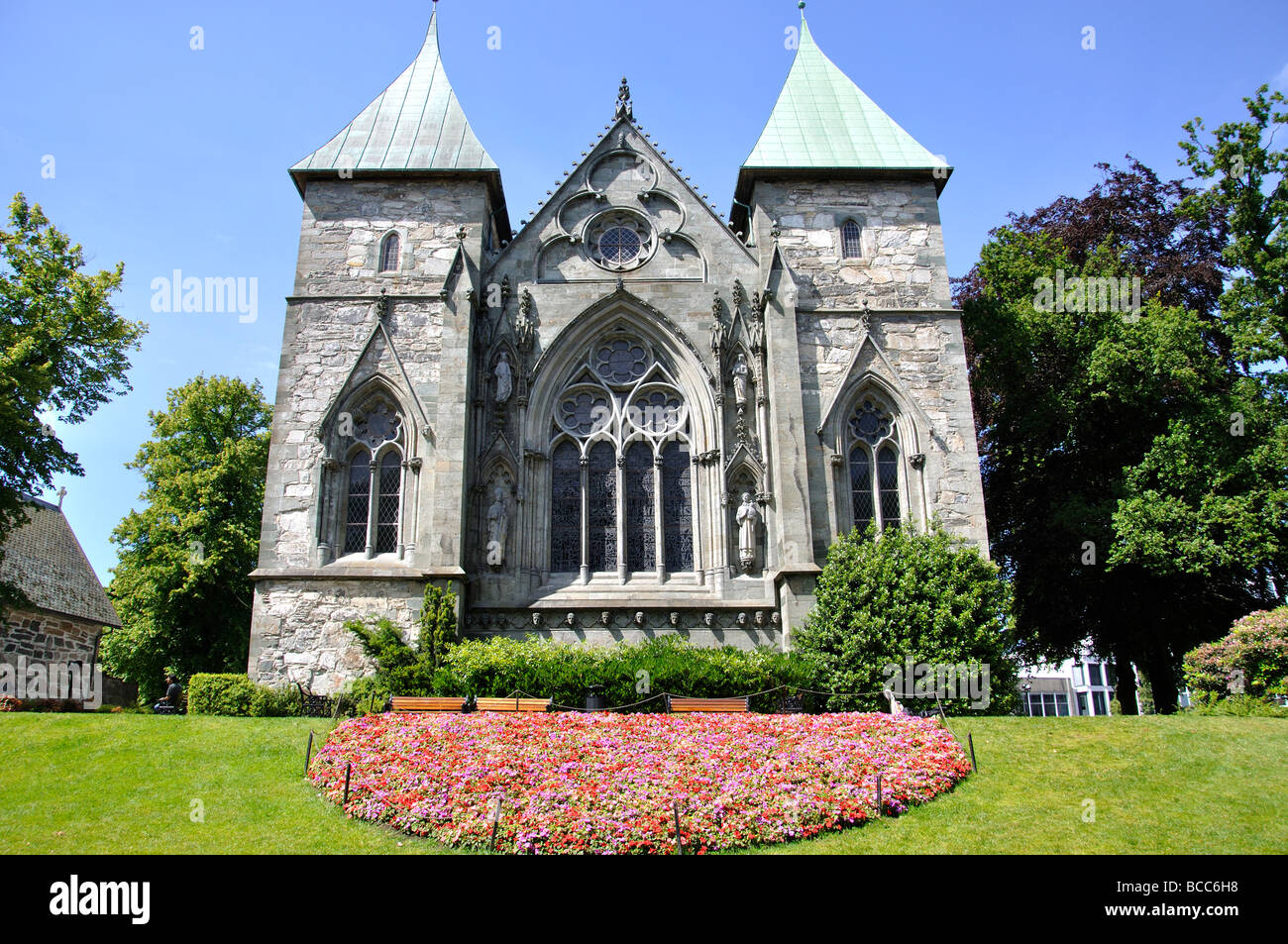 Stavanger Cathedral, Byparken, Stavanger, Rogaland, Norway Stock Photo