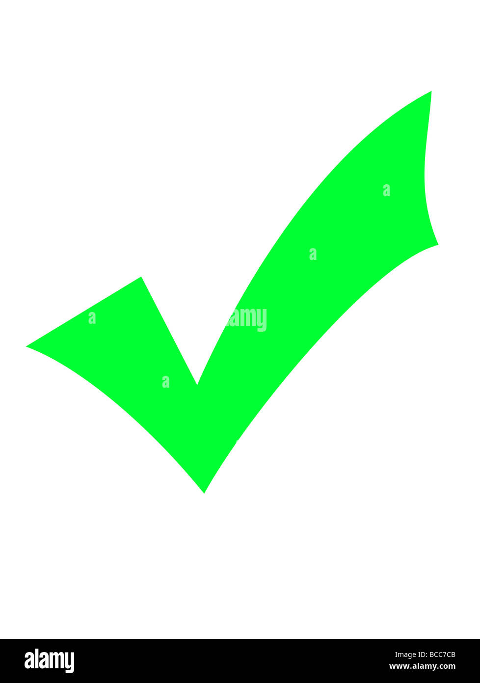 Green check mark or tick isolated on white background Stock Photo - Alamy