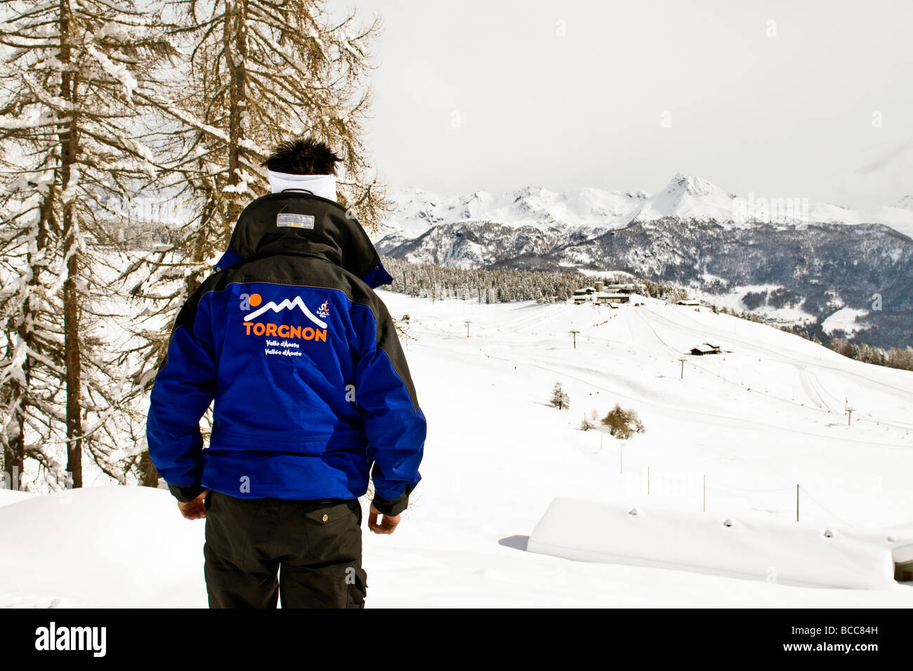 Ski instructor Torgnon Aosta Italy Stock Photo