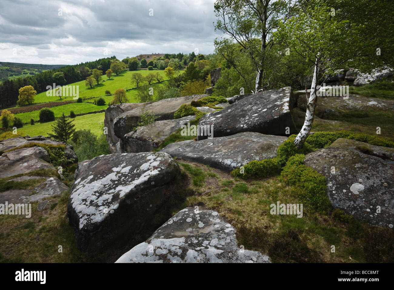 A popular destination for rock climbers - the gritstone outcrop known ...
