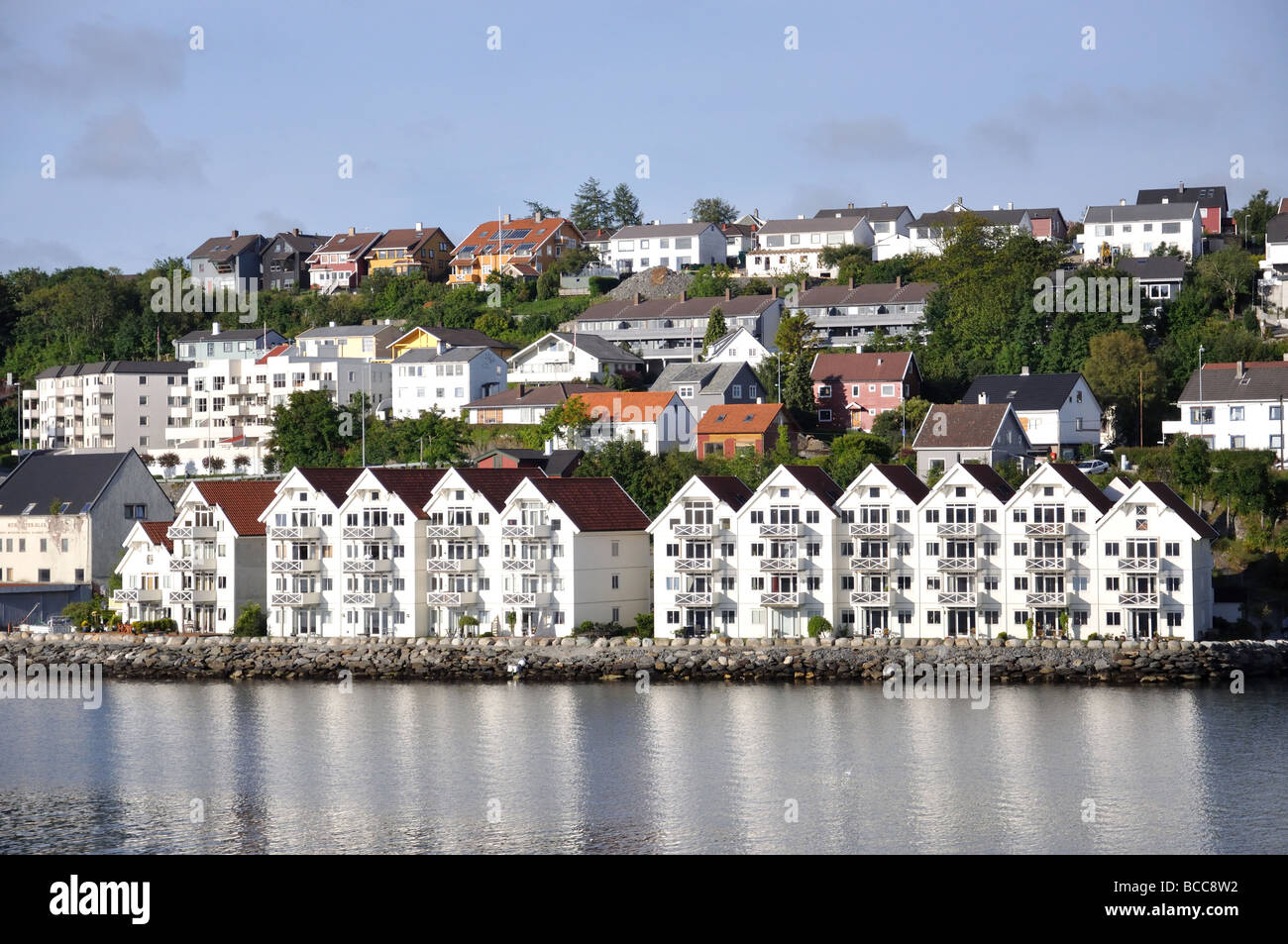Picture of Apartments on waterfront, Stavanger, Rogaland, Norway Stock Photo - Alamy