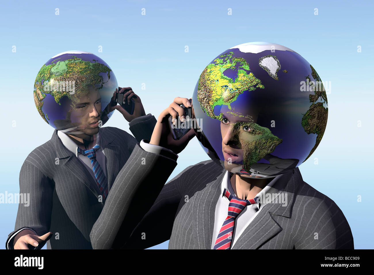 Global wireless communication Stock Photo