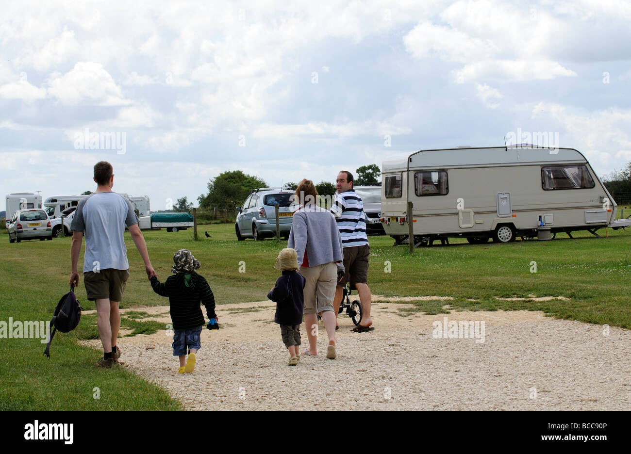 Camping and caravanning in The Cotswolds visitors seen here at the