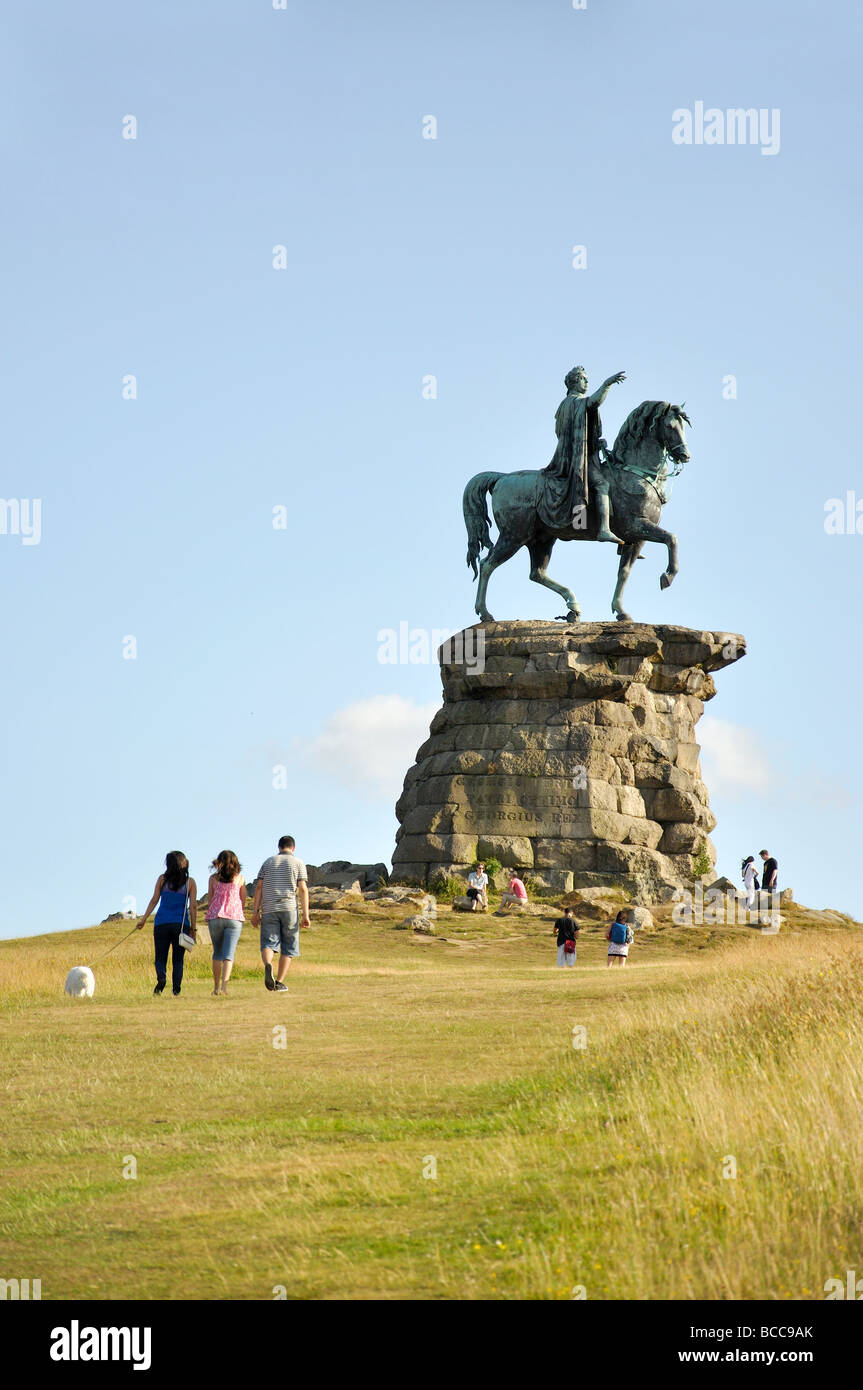The 'Copper Horse' Statue of King George III, Long Walk, Windsor Great Park, Windsor, Berkshire, England, United Kingdom Stock Photo