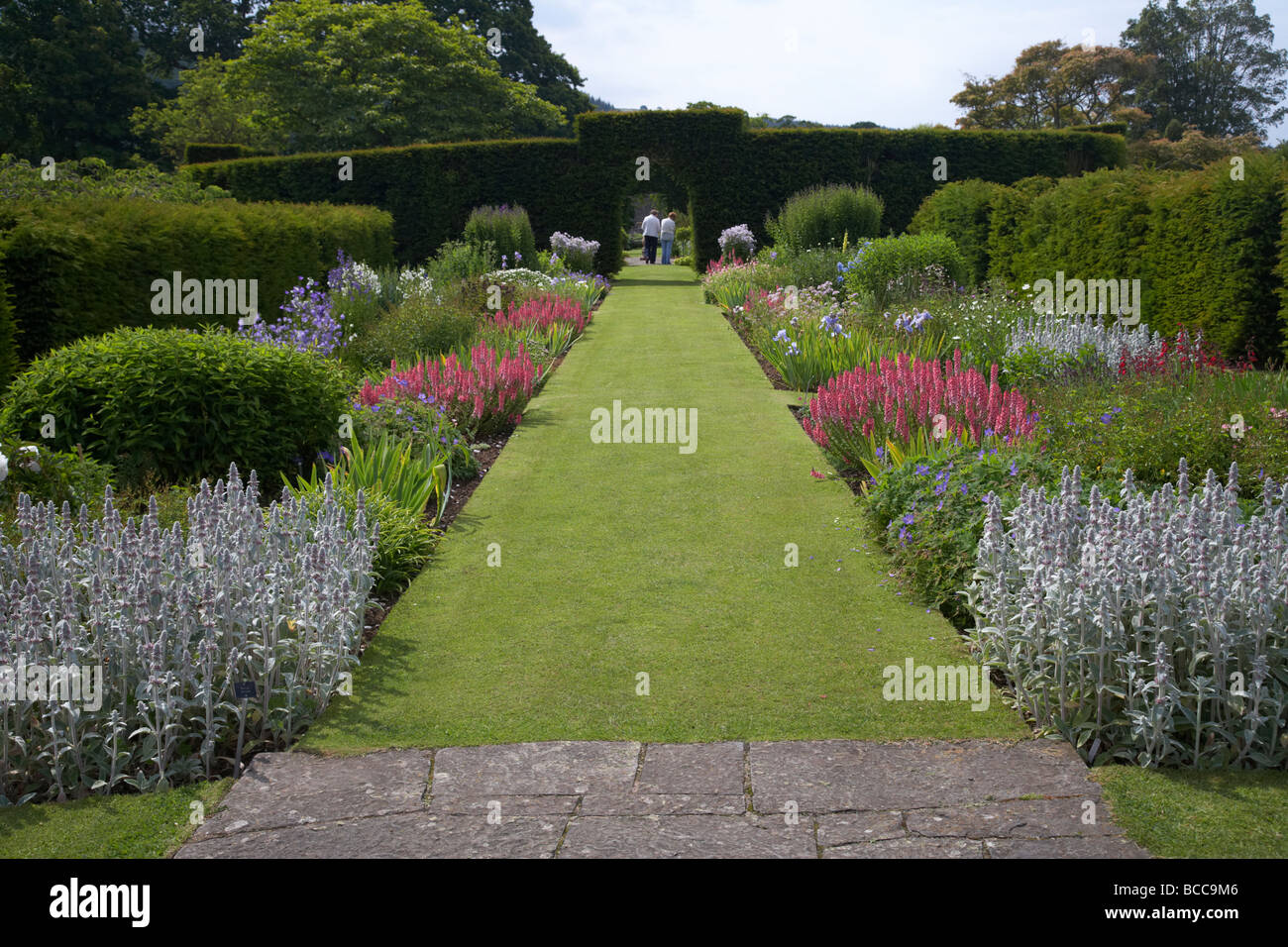 the walled garden at Glenarm castle county antrim northern ireland uk built in the 18th century Stock Photo