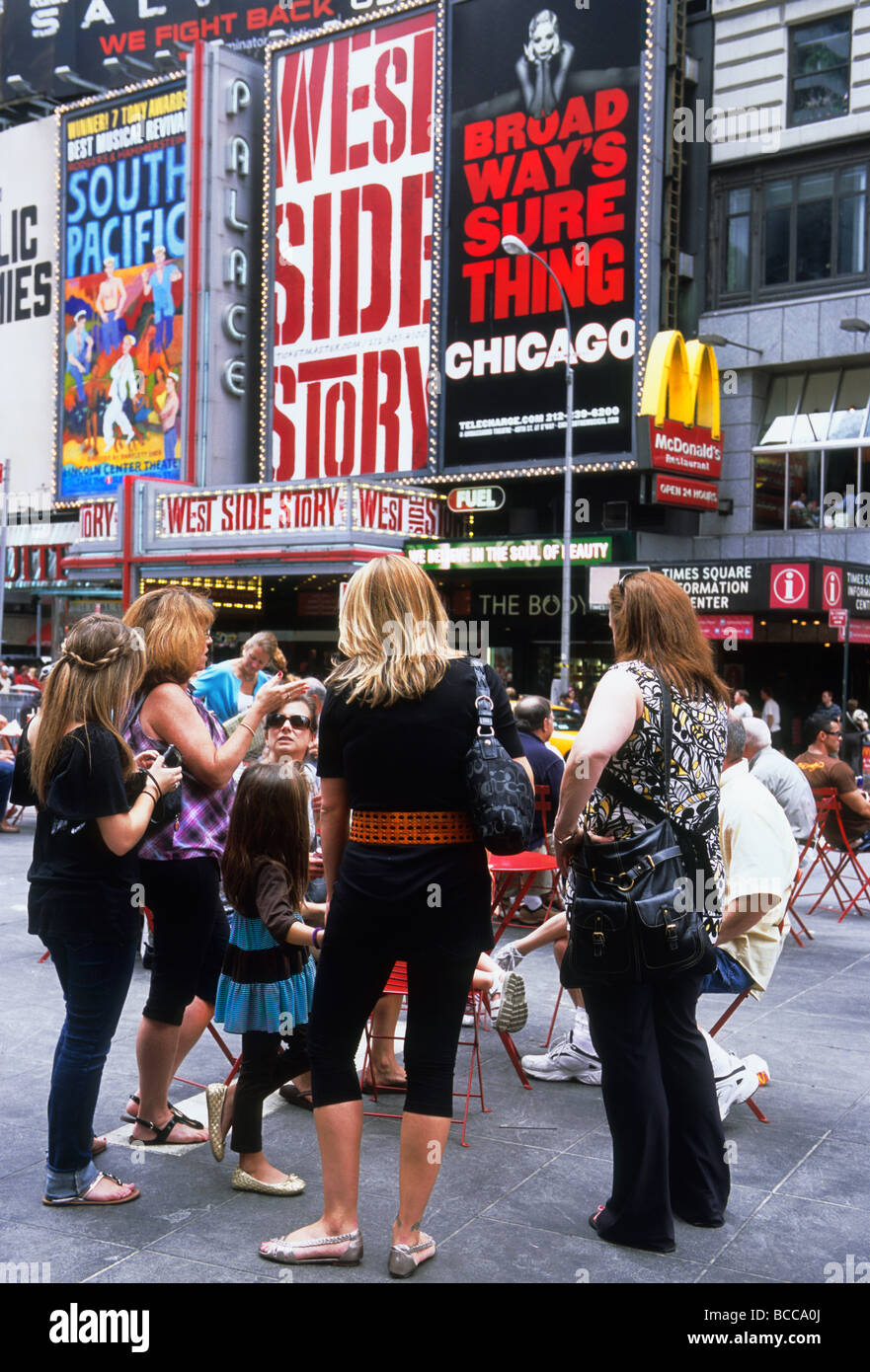 Broadway Times Square New York City pedestrian mall Midtown Manhattan