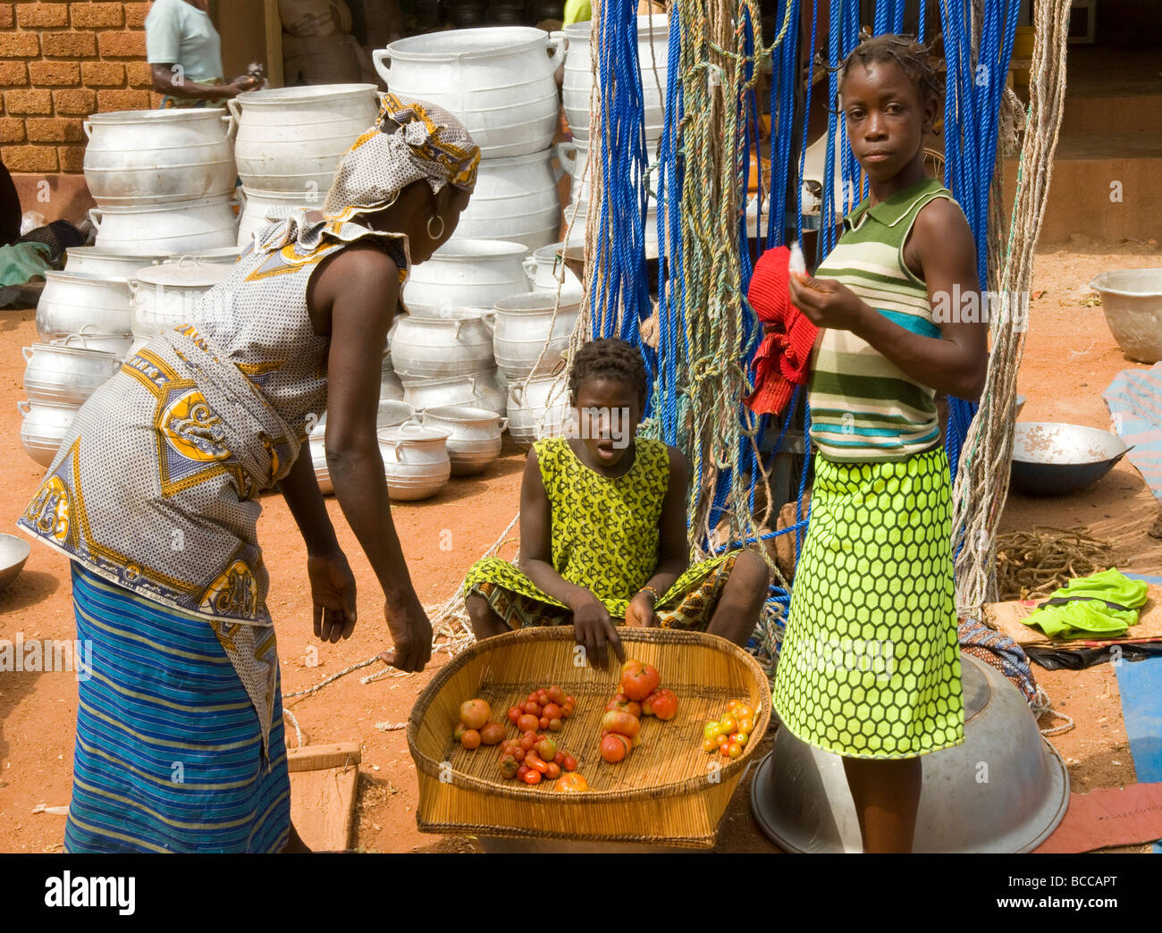 Burkina Faso. Lobi Country. Weekly market of Gaoua. Stock Photo