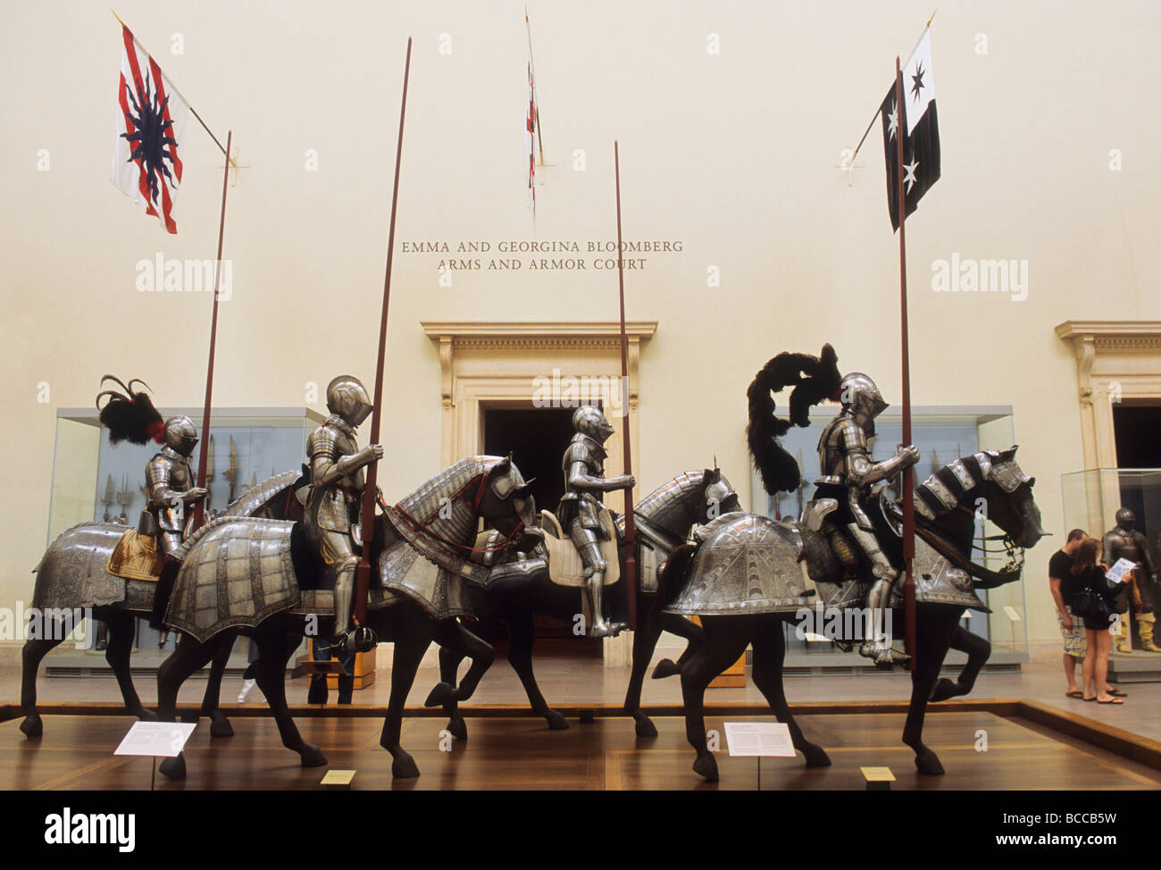 Metropolitan Museum of Art Emma and Georgina Bloomberg Arms and Armor Court New York City USA Stock Photo