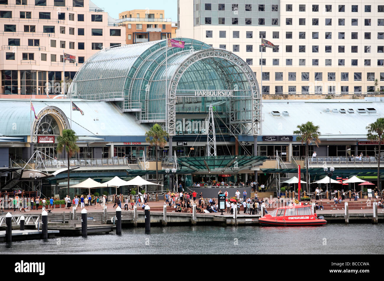 Harbourside shopping centre restaurants and hotels at Darling Harbour  Sydney Australia Stock Photo - Alamy