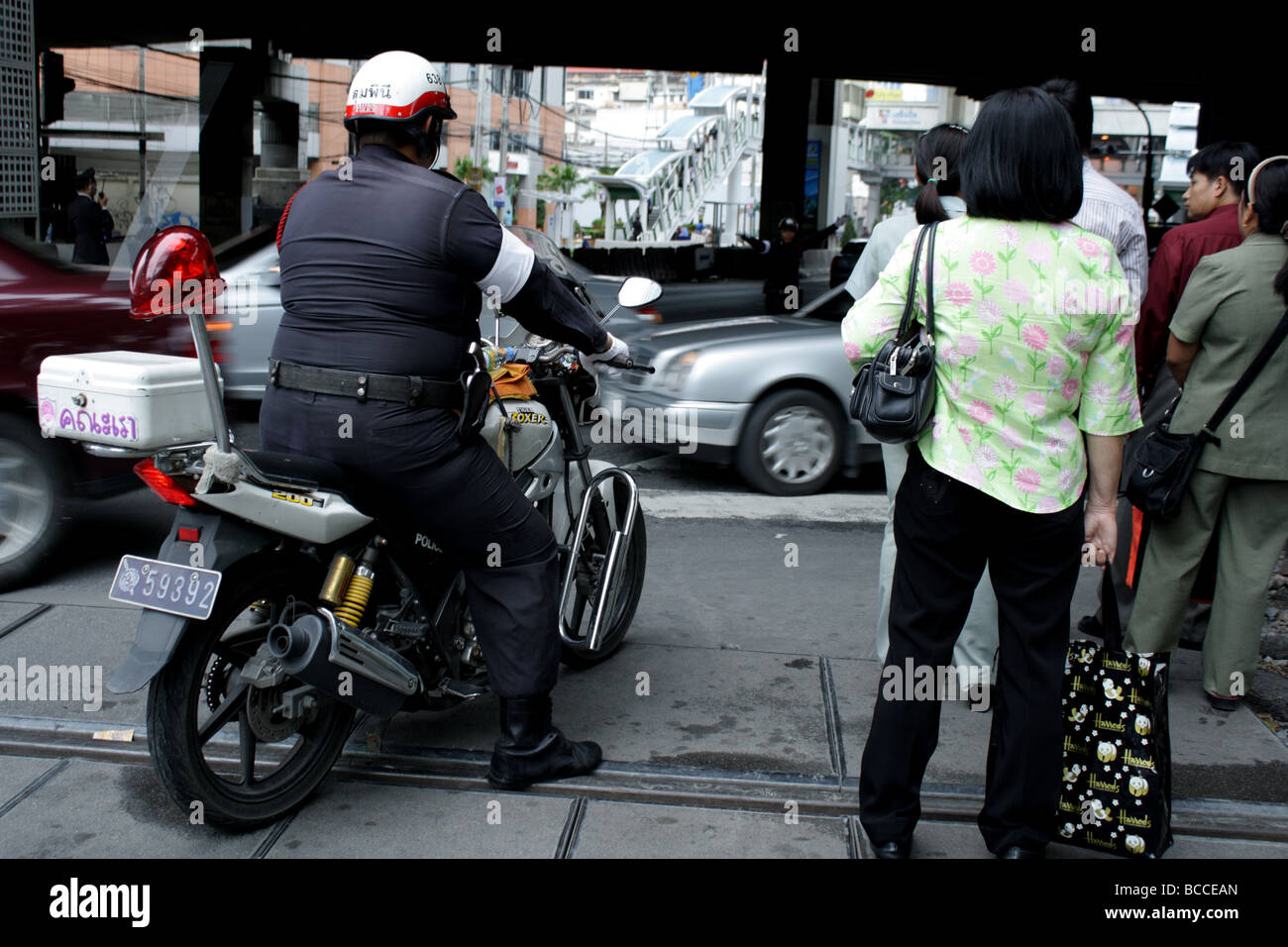 Thai policeman on The street , Bangkok ,Thailand Stock Photo Alamy
