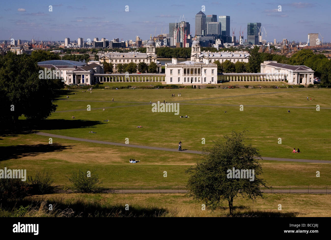 United Kingdom, London, Maritime Greenwich , The view from Greenwich Park Stock Photo