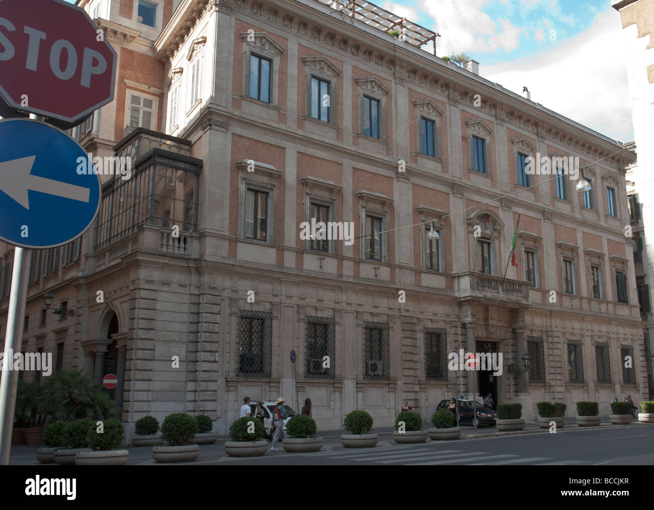 Façade of Palazzo Grazioli in via del Plebiscito, in Rome Stock Photo
