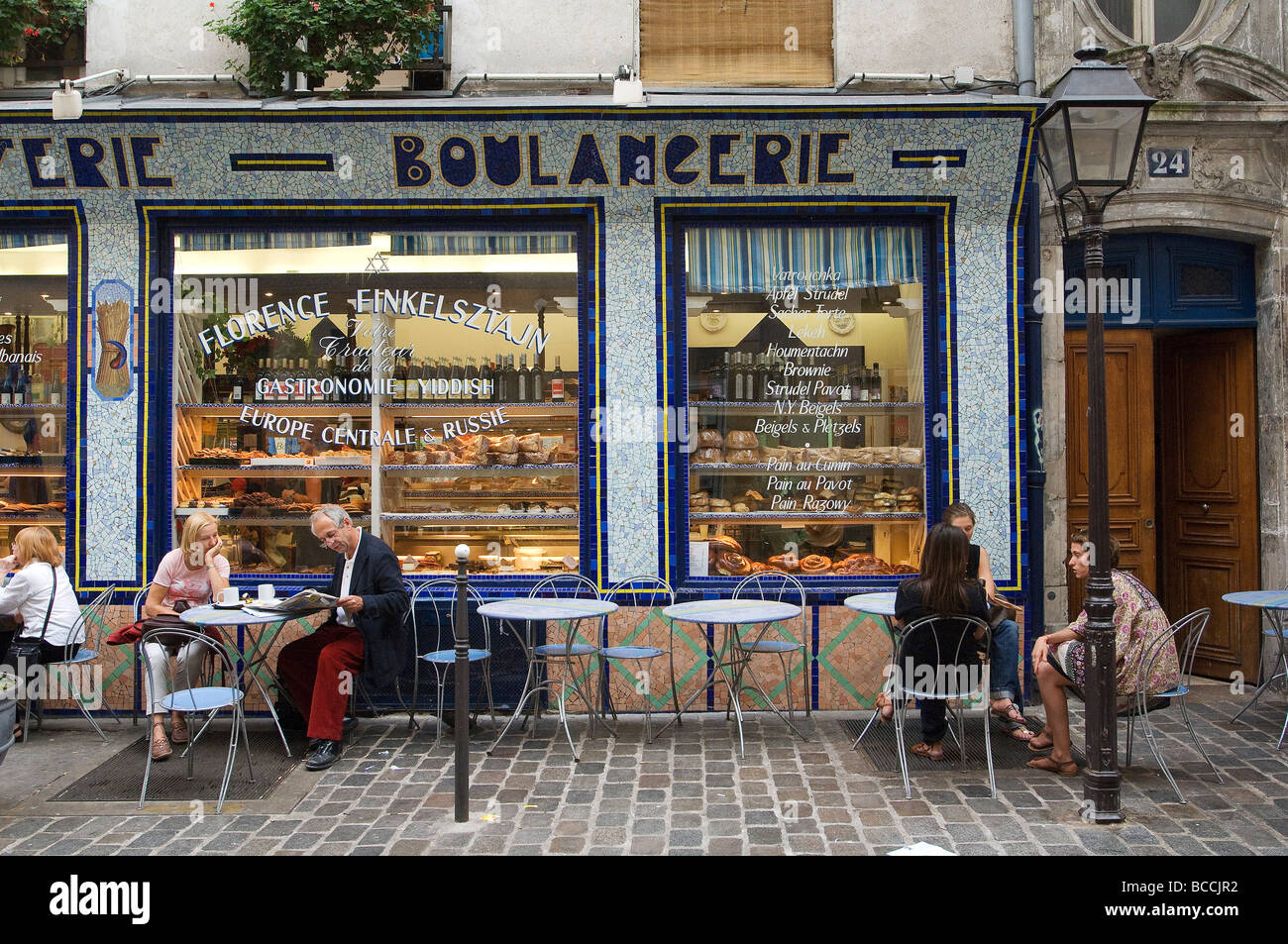France, Paris, the Marais District, Rue des Rosiers in the Jewish