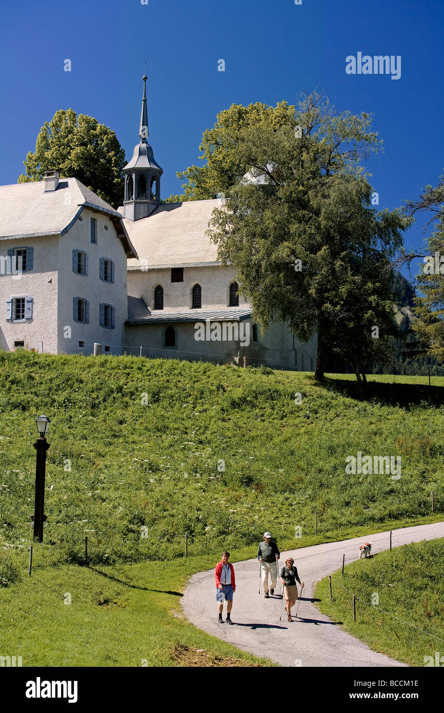 France, Haute Savoie, Megeve, Calvary Chapel, Property release Ok Stock Photo