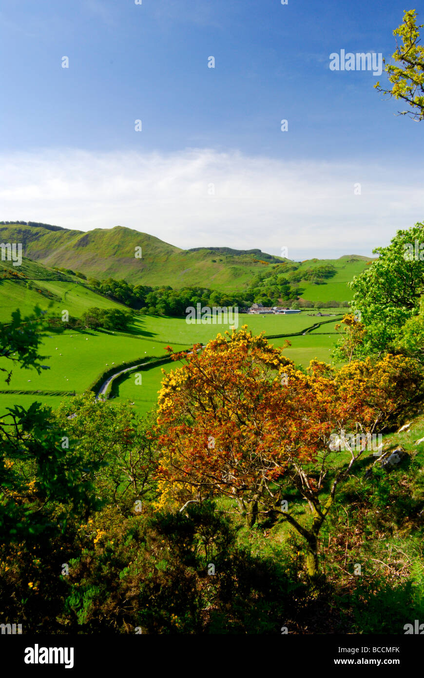 View from Castell y Bere Bird Rock Dysynni Valley Snowdonia Gwynedd North Wales UK Stock Photo