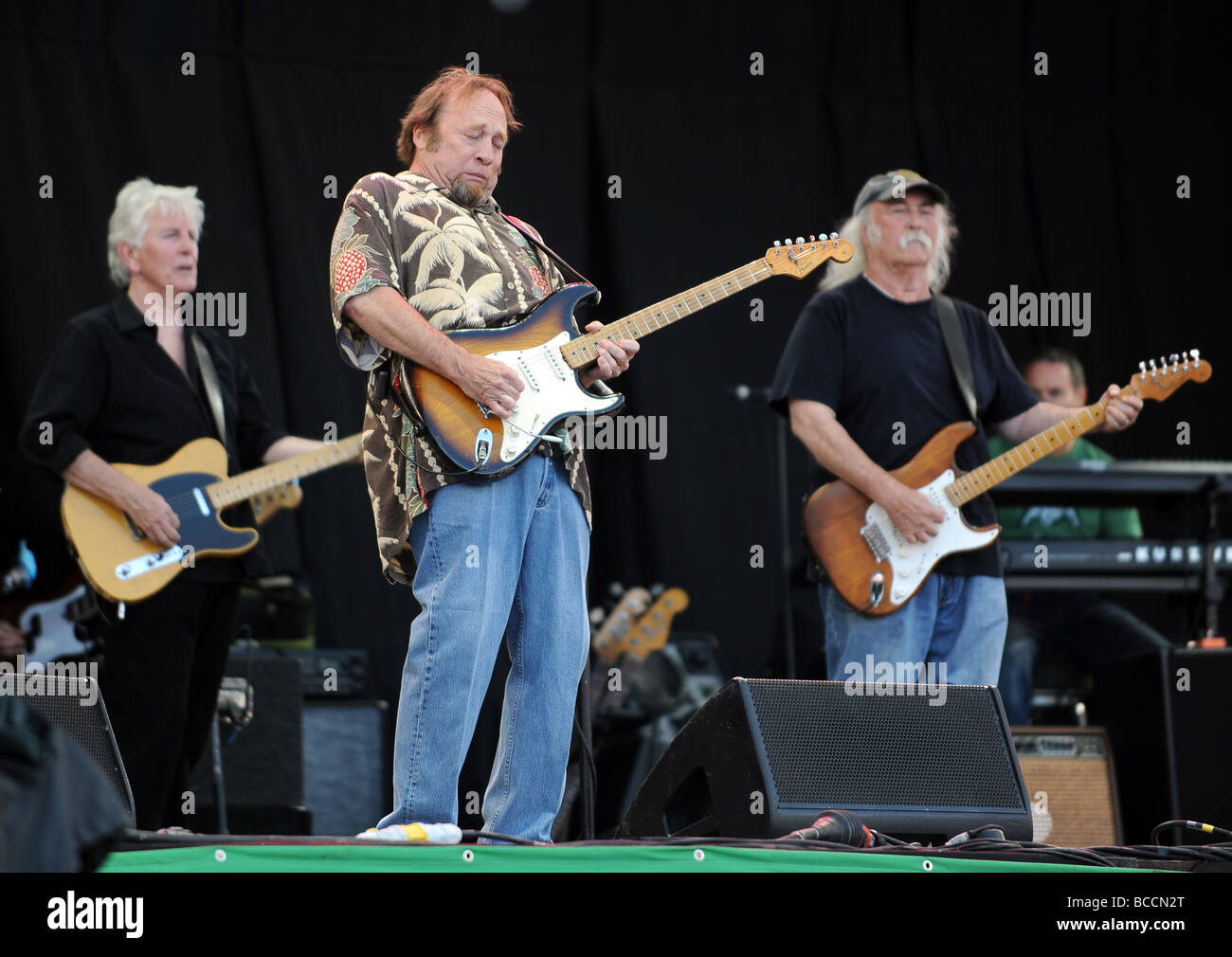 Crosby Still and Nash glastonbury 2009 Stock Photo Alamy