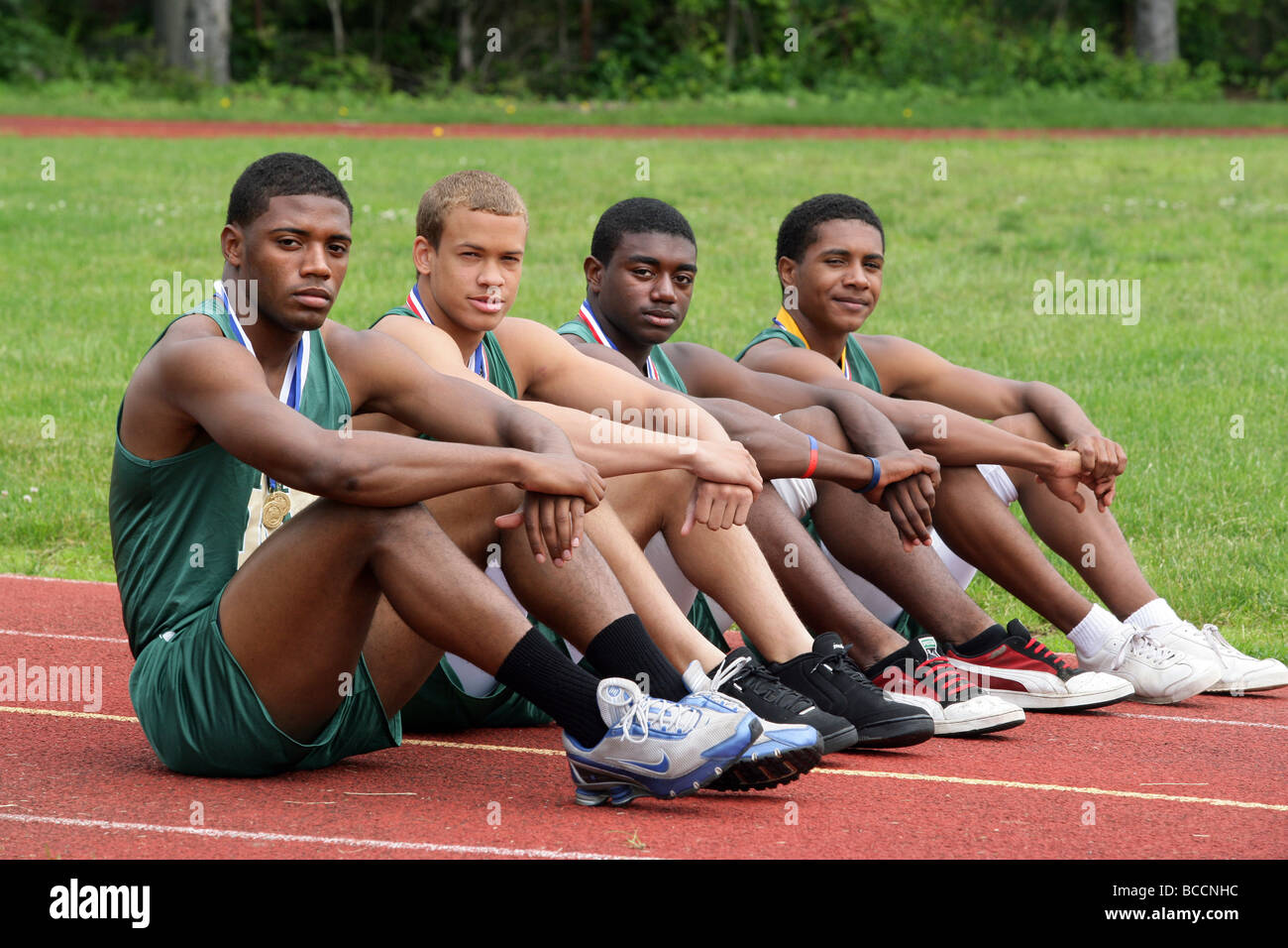 High School track stars in West Haven Connecticut USA Stock Photo Alamy