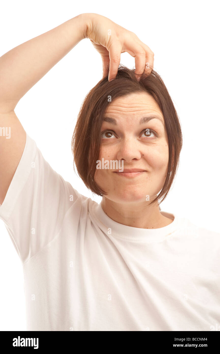 Woman scratching head hires stock photography and images Alamy