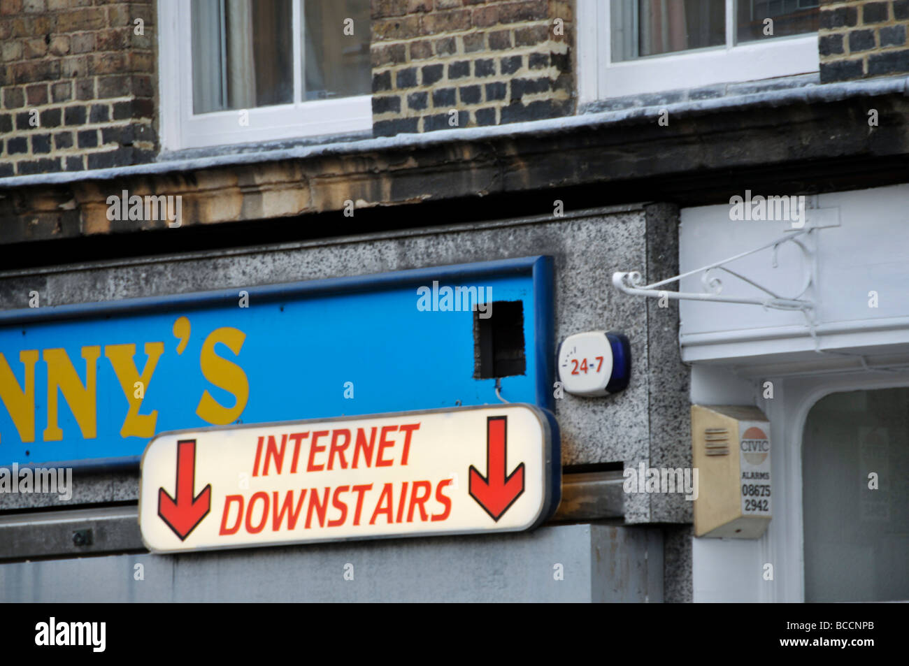 Internet cafe sign oxford England UK Stock Photo